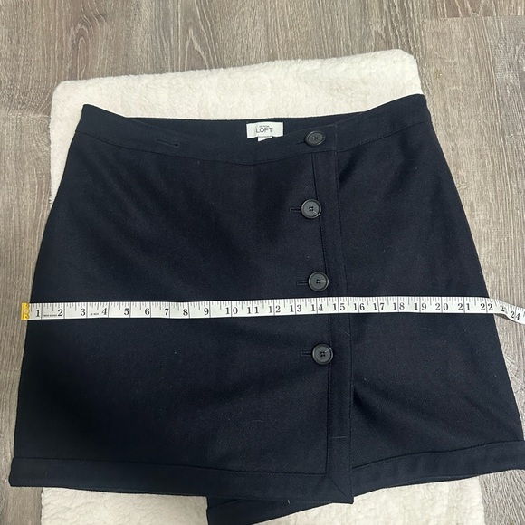 NWT Ann Taylor Loft Wool Button Skirt Navy Size 14 Womens - Picture 8 of 8